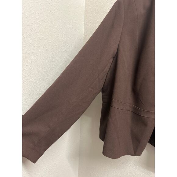 NWT Lane Bryant Hook Eye Tailored Brown Business Career Blazer $99 MSRP size 22 - Picture 9 of 10